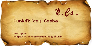Munkácsy Csaba névjegykártya