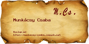 Munkácsy Csaba névjegykártya