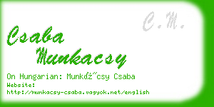 csaba munkacsy business card
